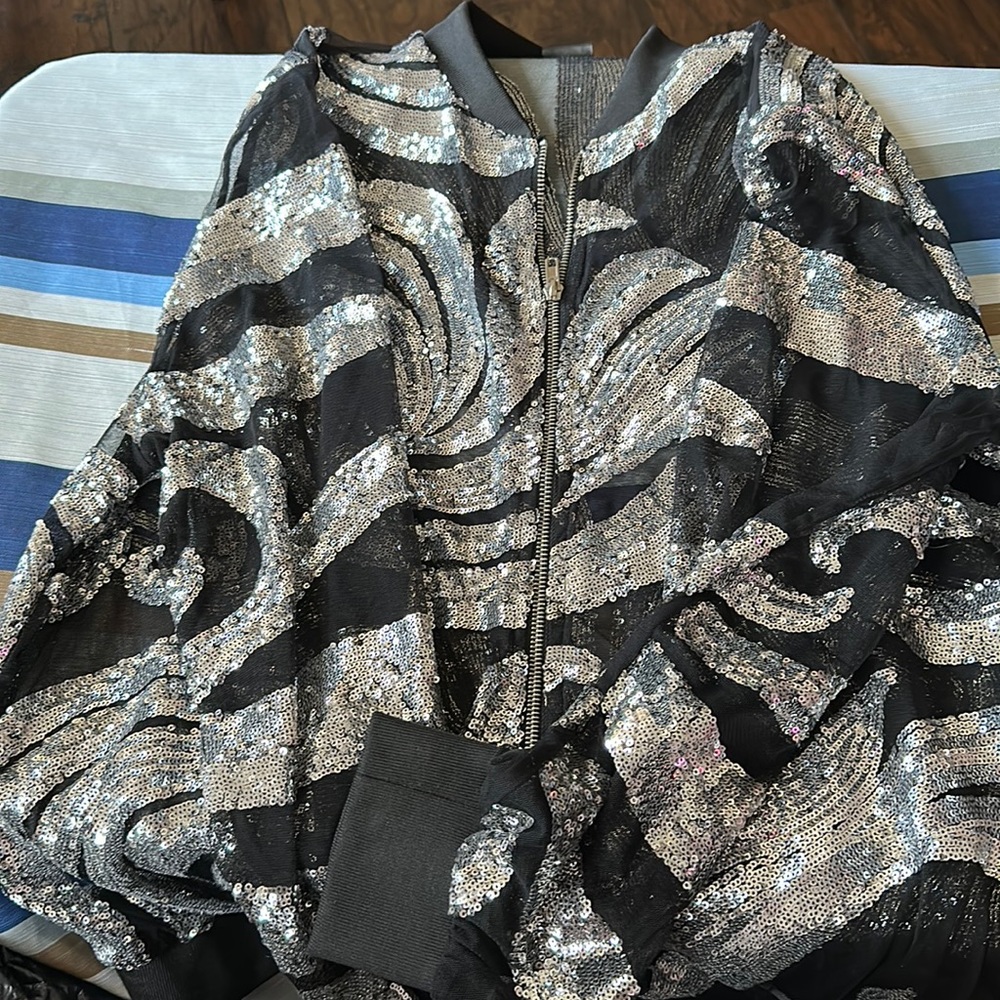 Bling sheer jacket birthday party/ celebration jacket very sexy